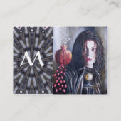 サイケデリック万華鏡のように千変万化するパターン/神秘的メモリーズモノグラム 名刺 (裏面)