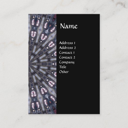 サイケデリック万華鏡のように千変万化するパターン/神秘的メモリーズモノグラム 名刺 (正面)