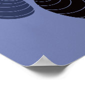 サイケデリック催眠術アート不気味ダブルピンクアイ ポスター (角)