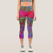 サイケデリック印象派の庭園風景 カプリレギンス (正面)