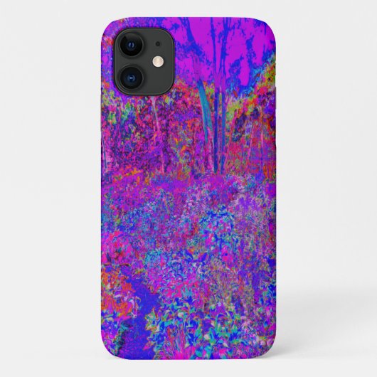 サイケデリック印象派の紫の風景 Case-Mate iPhoneケース (裏面)