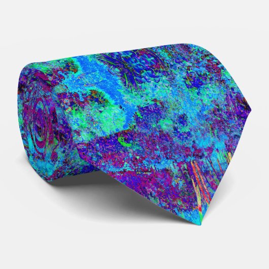 サイケデリック印象派 青い庭園の風景 ネクタイ (ロール)
