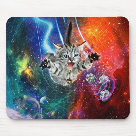 サイケデリック宇宙猫マウスパッド マウスパッド (正面)