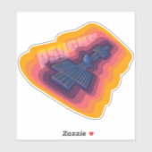 サイケデリック宇宙船ステッカー シール (シート)