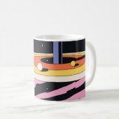 サイケデリック宇宙: 70sジオメトリック形状 コーヒーマグカップ (正面右)