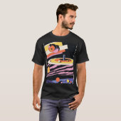 サイケデリック宇宙: 70sジオメトリック形状 tシャツ (正面フル)