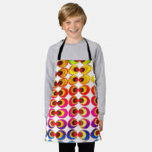 サイケデリック布 エプロン (着用した状態)