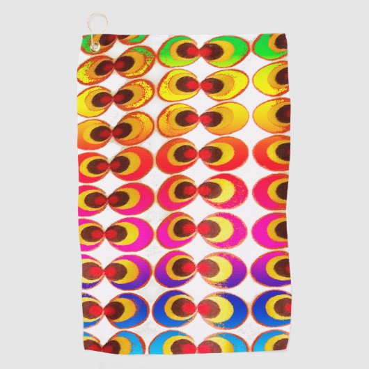 サイケデリック布 ゴルフタオル (正面)