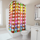 サイケデリック布 シャワーカーテン (インサイチュ)