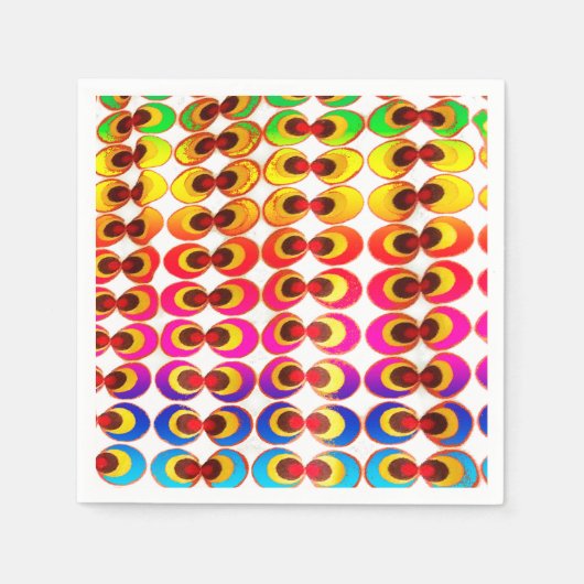 サイケデリック布 スタンダードカクテルナプキン (正面)