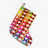サイケデリック布 スモールクリスマスストッキング (正面 (吊り時))