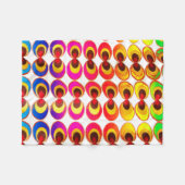 サイケデリック布 フリースブランケット (正面(横))