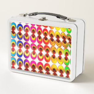 サイケデリック布 メタルランチボックス
