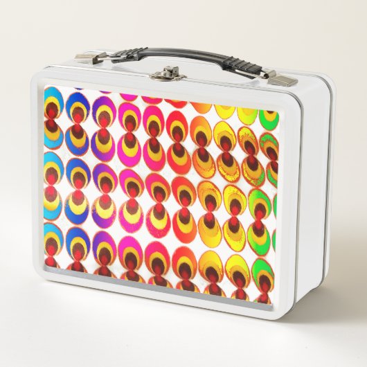 サイケデリック布 メタルランチボックス (正面)