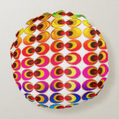 サイケデリック布 ラウンドクッション (裏面)