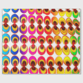 サイケデリック布 ラッピングペーパー (フラット)