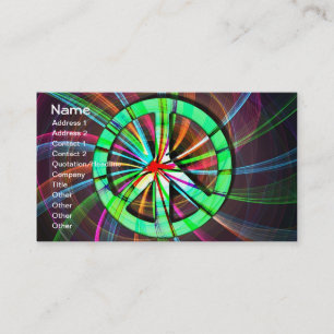 サイケデリック平トリップ（幻覚体験）のような和の標識 名刺