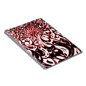 サイケデリック幽霊-白黒と赤 ノートブック (右側)