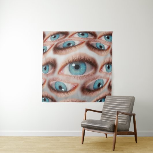 サイケデリック抽象芸術のゆがんだ眼の背景 タペストリー (インサイチュ)