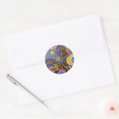 サイケデリック抽象芸術パターン ラウンドシール (封筒)