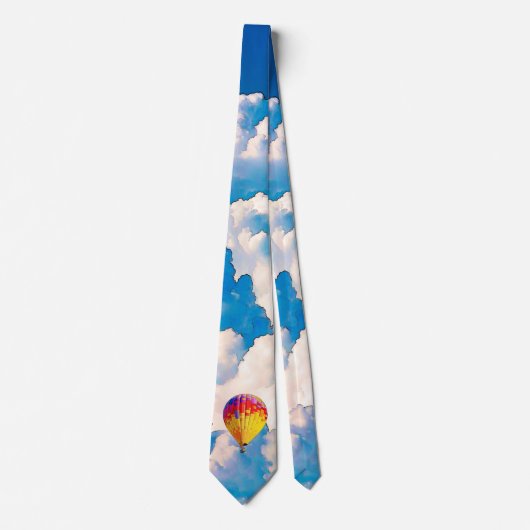 サイケデリック抽象芸術飛んでいる熱気球 ネクタイ (正面)