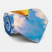 サイケデリック抽象芸術飛んでいる熱気球 ネクタイ (ロール)