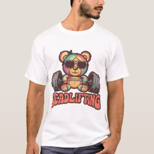 サイケデリック持上げベアデザインTシャツ Tシャツ