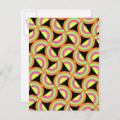 サイケデリック方形 ポストカード (正面/裏面)