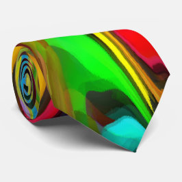 サイケデリック朝食モダン抽象芸術 ネクタイ