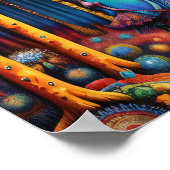 サイケデリック森のアートへの夢 ポスター (角)