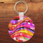 サイケデリック正方形 キーホルダー (正面)