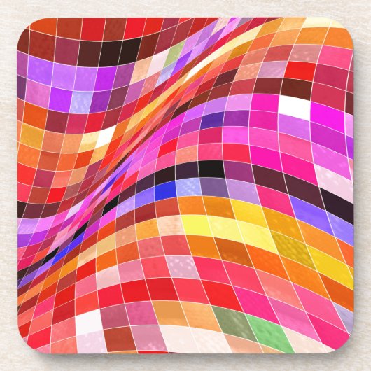 サイケデリック正方形 コースター (正面)