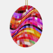 サイケデリック正方形 セラミックオーナメント (右)