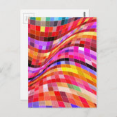 サイケデリック正方形 ポストカード (正面/裏面)