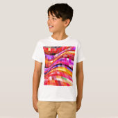 サイケデリック正方形 Tシャツ (正面フル)