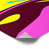 サイケデリック油リグ：産業用ネオン反射 ポスター (角)