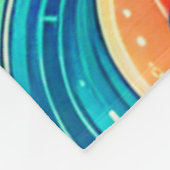 「サイケデリック海波」 フリースブランケット (角)