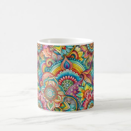サイケデリック海馬渦巻きマグ コーヒーマグカップ (中央)