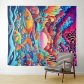 サイケデリック海 タペストリー (インサイチュ(横))