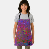 サイケデリック溝状マゼンタレトロ液スワール エプロン (インサイチュ)