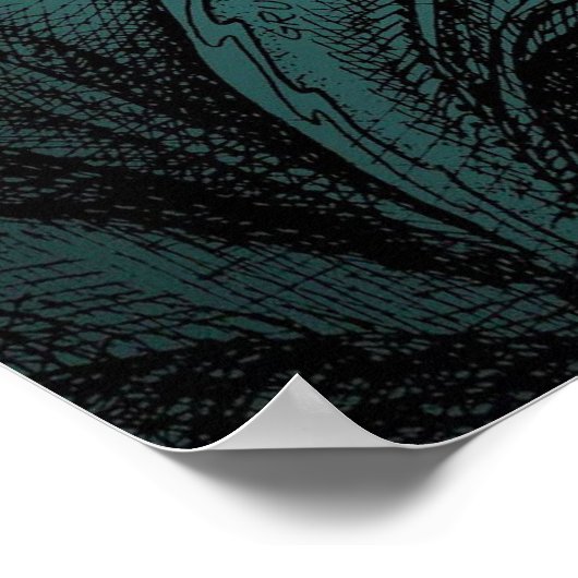 サイケデリック猫 ポスター (角)