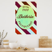 サイケデリック理容師店看板プリント ポスター (キッチン)