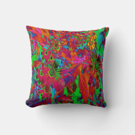 サイケデリック生花 クッション