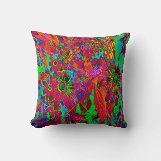 サイケデリック生花 クッション (正面)