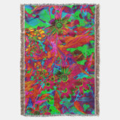 サイケデリック生花 スローブランケット (正面縦)