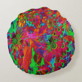サイケデリック生花 ラウンドクッション (裏面)