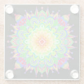 サイケデリック禅マンダラ抽象芸術アート ガラスコースター (裏面)