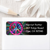 サイケデリック素晴らしトリップ(幻覚体験)のような平和サイン ラベル (インサイチュ)