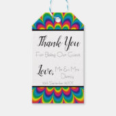 サイケデリック絞り染めメッセージカード ギフトタグ (正面)