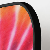 サイケデリック絞り染めヴィンテージレトロ ピックルボールラケット (左詳細)